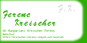 ferenc kreischer business card